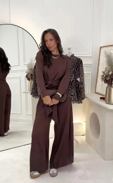 Sofía - Elegancki zestaw z wiązaniem w talii