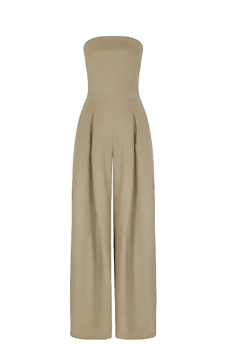 MILENA | Elegancki Kombinezon Bez Ramiączek