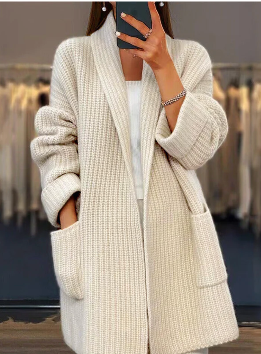 WINNIE | Sweter z dzianiny z kieszeniami