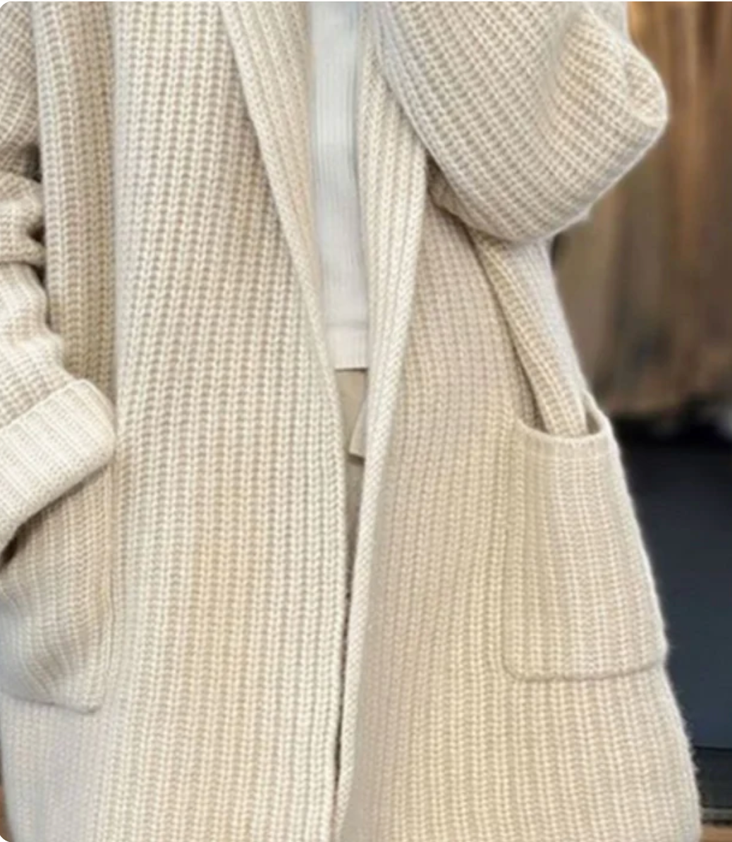 WINNIE | Sweter z dzianiny z kieszeniami