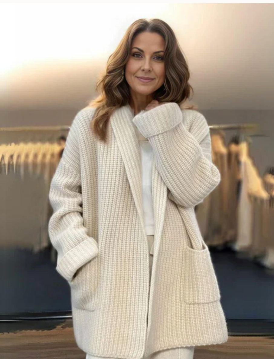 WINNIE | Sweter z dzianiny z kieszeniami