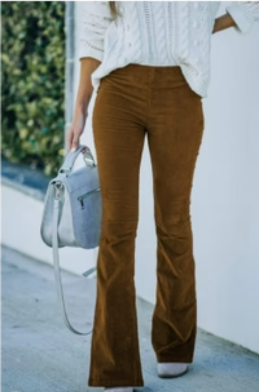 WIWIANA | Sztruksowe spodnie dzwony