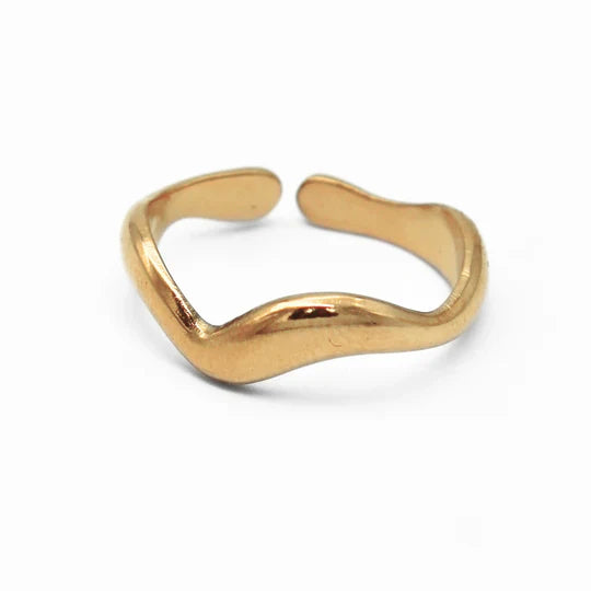 Waves – pierścionek ze stali nierdzewnej, regulowany